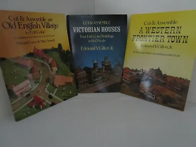 Cut & Assemble Western Frontier Town Victorian Houses & Old English Village 3 T • $50