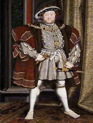 £10.99 • Buy Painting Antique Holbein Junior Henry Tudor Viii King England Art Print Lah506b