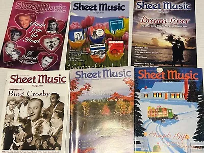 Vintage SHEET MUSIC MAGAZINE Complete Year 2001 LOT Of 6 Magazines Piano Guitar • $12.99