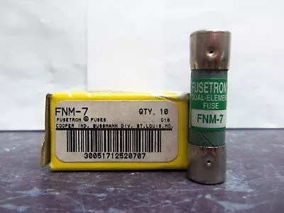 New Lot Bussmann Fusetron FNM-7 Amp Fuses 125 Volts NIB • $49.99