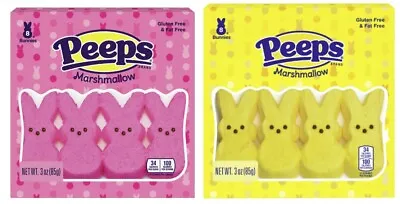 Peeps Marshmallow 8-Bunnies Easter Candy Pack Gluten & Fat Free 3oz 85g • $5.62