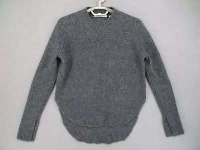 $22.95 • Buy Country Road Jumper Womens Medium Grey Wool Blend Knit Slit Sweater Basic Layer