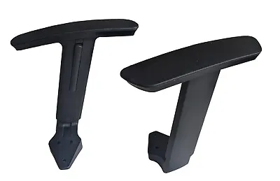 Pair Of Replacement Armrest Arms For Office Chair Height Adjustable Black Nylon • £22.95