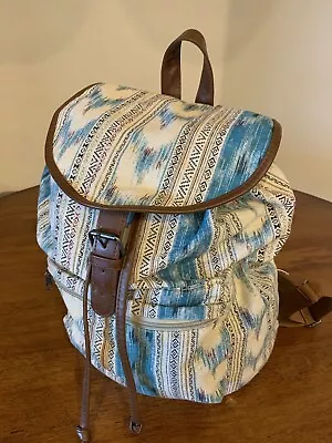 Mossimo Supply Co. Blue Teal And Cream Boho Full Size Backpack • $16