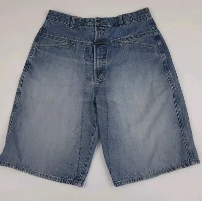 Vintage Marithe Francois Girbaud Denim Blue Jean Light Wash Shorts Baggy Worn 33 • $27.99