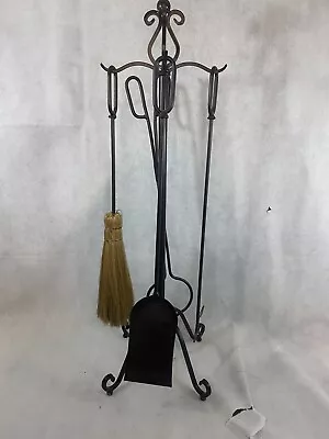 $129 • Buy 5 PCS Fireplace Tools Set Iron Fire Place Tool Set Stand Hearth Accessories