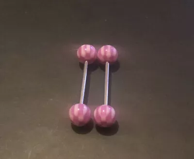 £2.25 • Buy 2X Tongue Bar Nipple Bar Straight Barbell Body Piercing Jewellery Surgical Steel