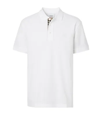 BURBERRY Cotton TB Monogram Polo Shirt • $195