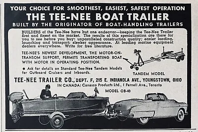 1954 Ad.(xg13)~tee-nee Trailer Co. Youngstown Ohio. Tee-nee Boat Trailer • $5.99