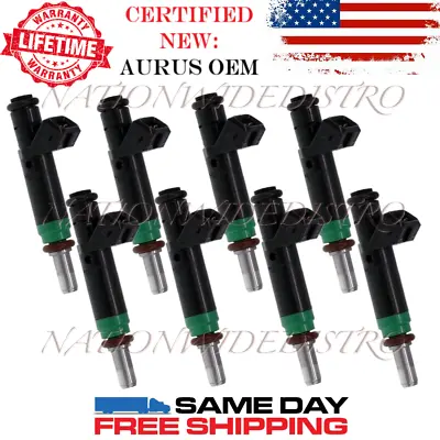 8x OEM NEW AURUS Fuel Injectors For 04-10 BMW 545i 550i 650i 745i 750Li X5 V8 • $159.99