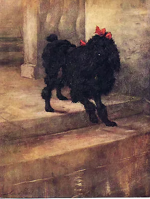 POODLE CHARMING IMAGE OLD 1934 COLOUR ART PRINT By MAUD EARL • $12.43