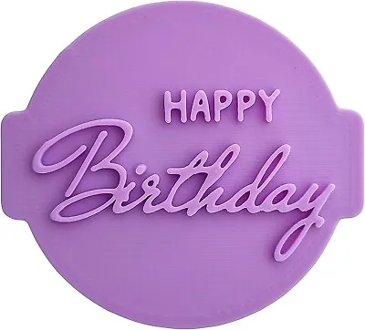 £3.90 • Buy Happy Birthday Embosser Stamp For Fondant Icing Cupcake Cake Topper Decoration