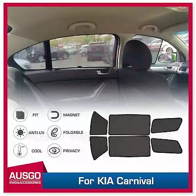 AUSGO Magnetic Window Sun Shade For KIA Carnival YP 2014-2020 Mesh Cover 6PCS • $79.11