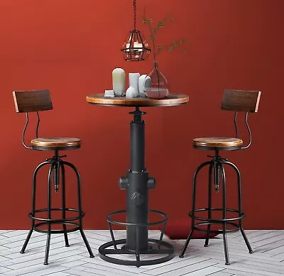 3-Piece Bar Height Table & Stools Sets For Cocktail Bistro Home Pub Party Weld  • $454.95