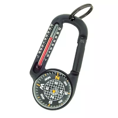 Sun Company TempaComp - Ball Compass And Thermometer Carabiner • $12.99