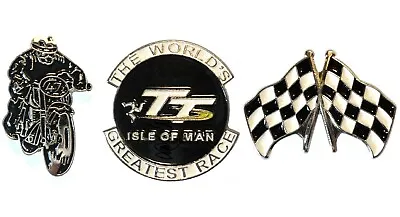 £6.49 • Buy Isle Of Man TT Greatest Race Set Motorcycle Metal Biker Motorbike Badges NEW