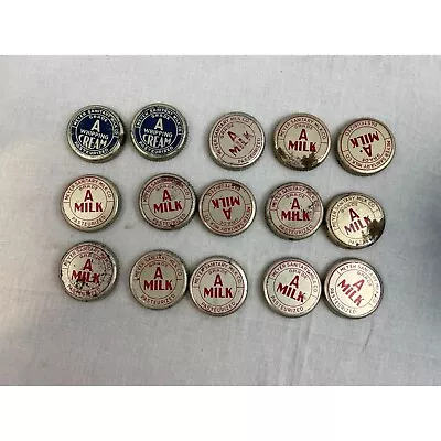 (15)  Vintage Meyer Sanitary Milk Co. Grade A Pasteurized Milk Cream Bottle Cap • $25