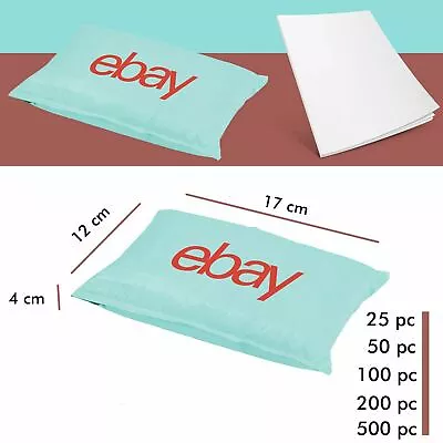 EBay Branded Packaging Padded Bubble Plastic Mailers 120mm X 170mm 40mm Lip • £7.90