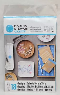 Martha Stewart Crafts ADHESIVE STENCILS 32271 FAIR ISLE DOTS 18 Designs Make It • $8.95