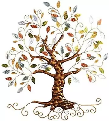 Tree Of Life - Metal Tree Wall Sculpture Gold Tree Home Decor • $84.99