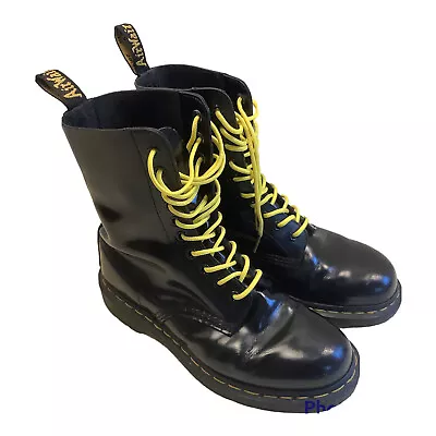 Dr. Martens AirWair 1490 AW004 10 Eye Black Classic Docs Unisex Sz US L 7 US M 6 • $75