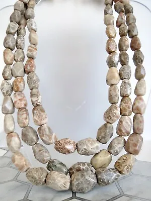DTR Mine Finds JAY KING Earth Tones NATURALIST Coral Stone NECKLACE 20  Long+3  • $125