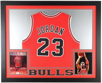 Michael Jordan Chicago Bulls 35x43 Framed Jersey / 1985 NBA Rookie Of The Year • $379.95