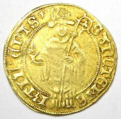 1456-1496 Netherlands Utrecht David Of Burgandy Gold Goldgulden Coin 1GG - VF • $741