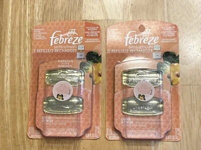 $29.50 • Buy Febreze Set & Refresh Air Freshener Hawaiian Aloha Refills  2 ~ 2 Packs