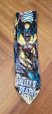 VTG Marvel Comics X-Men Wolverine Silk Necktie Esquire Valley O' Death USA RARE • $34.99