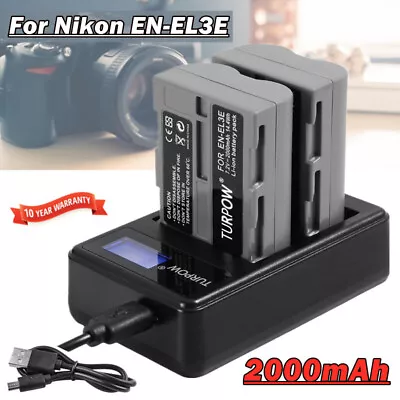 2X EN-EL3E Rechargeable Battery + LCD Dual Charger For Nikon D90 D100 D700 D300 • $33.99