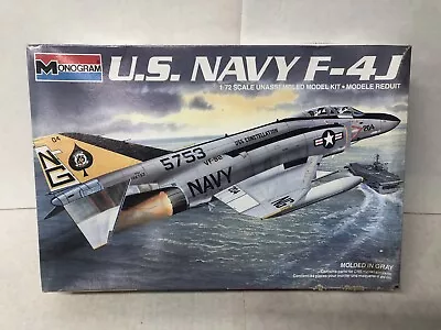 Monogram U.S. Navy F-4J Navy Constellation Military 1:72 Model Kit 1985 NEW NIOB • $30