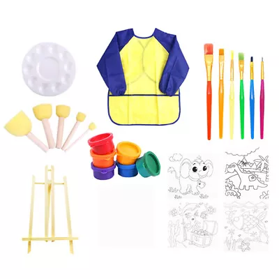  Painting Set Pigment? Child For Toddlers Suit Kids Childrens Easel • £31.99
