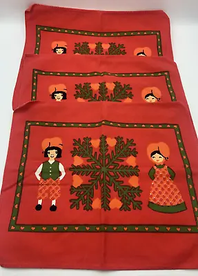 £18.58 • Buy Scandinavian Cloth Napkins Christmas Red Swedish Set Of 3