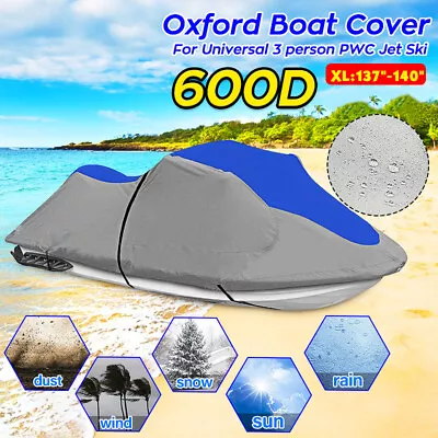 600D Marine Grade Cover 3.48m To 3.56m For Jet Ski Yamaha Kawasaki Seadoo Honda • $68.99