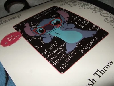 $29.99 • Buy New Lilo & Stitch Space Alien Genius Math Nerd Disney Plush Fleece Throw Blanket