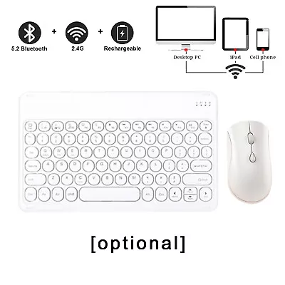 10'' Mini Wireless Bluetooth Keyboard/2.4G Optical Mouse For PC Apple Mac Laptop • $15.95