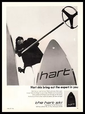 1966 Hart Skis St. Paul Minnesota  Bring Out The Expert In You  Vintage Print Ad • $14.95