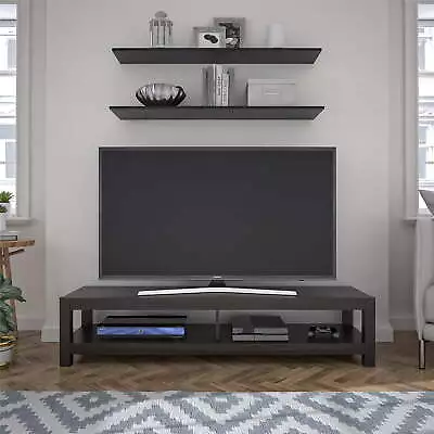 Mainstays Parsons TV Stand For TVs Up To 65  Espresso Black Oak Woodgrain Finish • $71.72