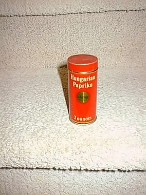 Vintage A Schilling 1933 2 Oz Paprika Red Round Metal Spice Tin Can • $9