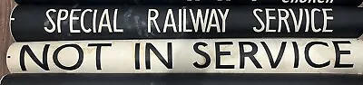 Original 1986 London Transport Bus Blind Not In Service Special Railway Service • £29.49