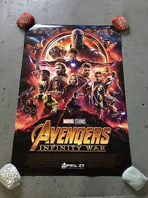 Avengers Infinity Wars Original US Theatrical 27x40 2-sided Final Poster • $100