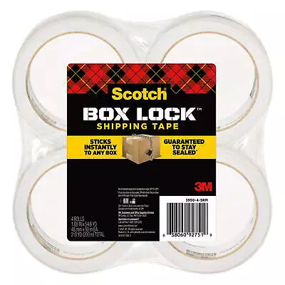 Box Lock Packing Tape Clear 1.88 In. X 54.6 Yd Tape Dispenser Not Included • $24.70