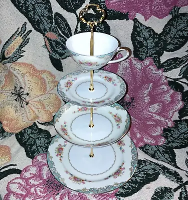 Cake Stand Macaroon Cookies Muffin Tea Party Tiered Cake Stand Tea Cup Set • $29.99