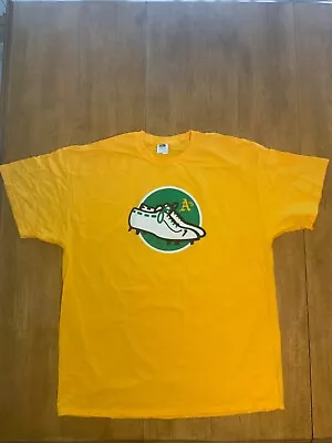 Oakland A's  WHITE CLEATS  T-Shirt ADULT Size 2XL  2015 SGA Cache Creek Casino • $15.99