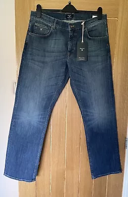Men’s Gant Jason Style Denim Jean Size 36 Waist 32 Leg Regular Fit • £30