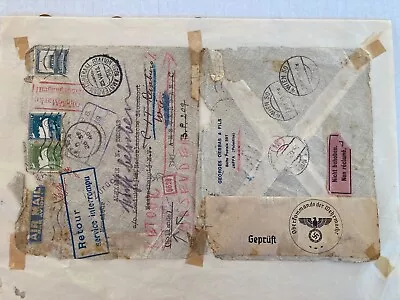 Envelop That Went Through Several Countries In Europe During WWII • $50