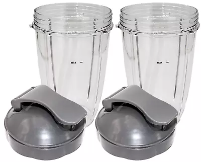 Blendin Replacement 2 Tall 2 Flip Top Compatible With Nutribullet 600W & 900W • $21.99