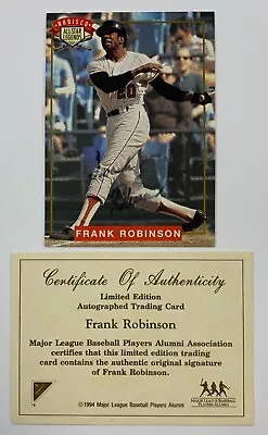 1994 Nabisco MLB Baseball Players Alumni Frank Robinson W/ COA AR37-03 • $12