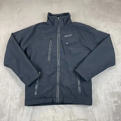 Marmot Jacket Men Small Black Membrain Full Zip Outdoor Ski Pockets Coat Pockets • $43.53